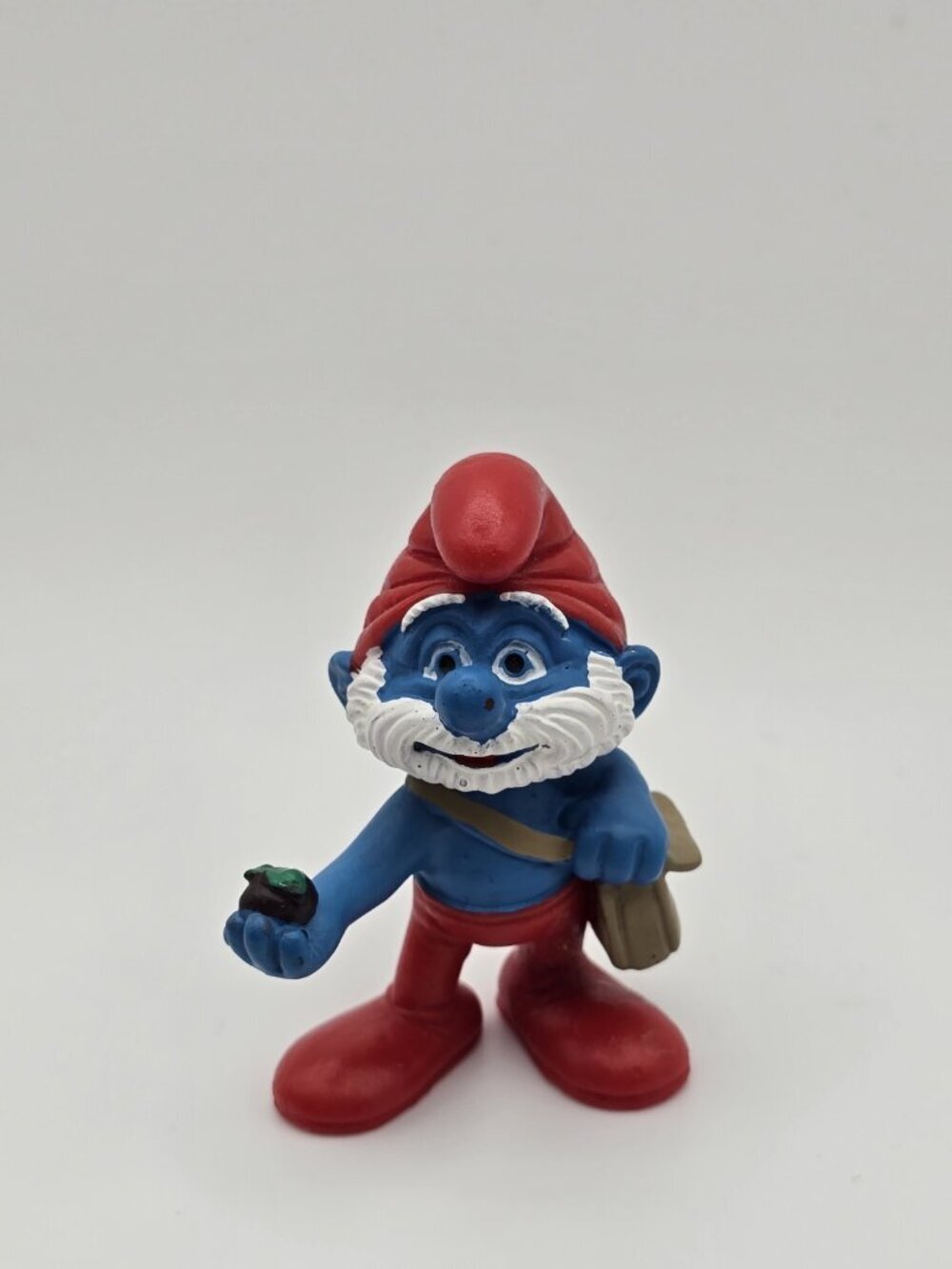 Smurf PVC Figure Papa Smurf With Bag~ Schleich Peyo Germany Collectible